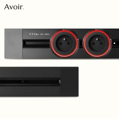 Avoir Wall Hidden Track Socket Round Adapter Module Usb UK French EU US Universal Plug Kitchen Office Tabletop Electrical Outlet