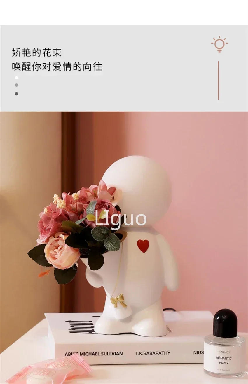 Description Picture 6 of itemNordic luxury cartoon white doll night lights bedroom bedside table decorative lamp desk wedding gift night lamps fixtures