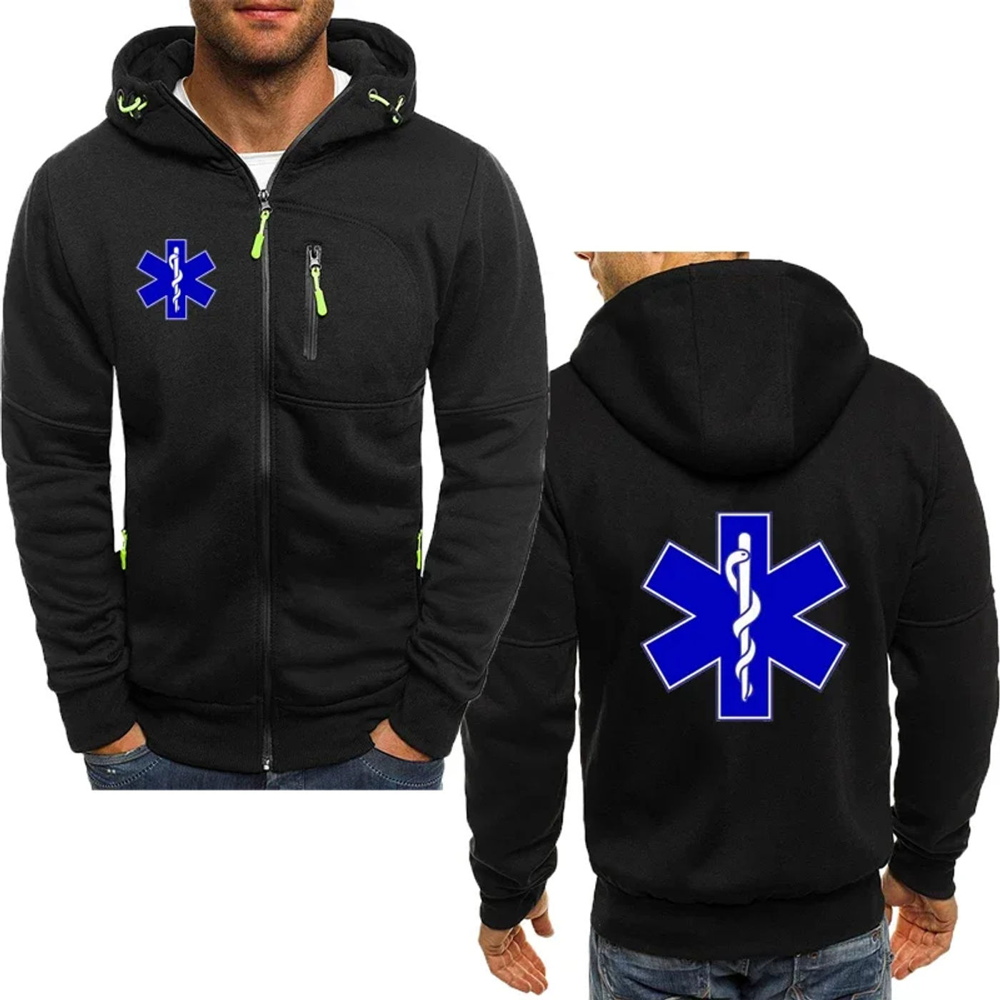Description Picture 4 of itemBranded hoodies EMT Emergency Ambulance 2024 Men's Hoodies Sweatshirt New Spring Autumn Outdoor cotton Hooded Jackets Coat