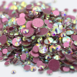SS3-SS8 1440pcs Pink Crystal AB 3D Non HotFix FlatBack Nail Art Rhinestones Decorations Shoes And Dancing Decoration