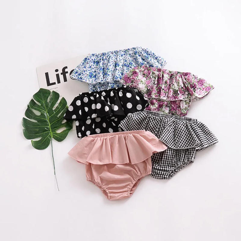 Description Picture 5 of itemNewborn Underwear Baby Shorts Ruffles Girls Panties Infant Clothes Toddler Kids Casual Pants Children Floral Plaid Diaper Covers