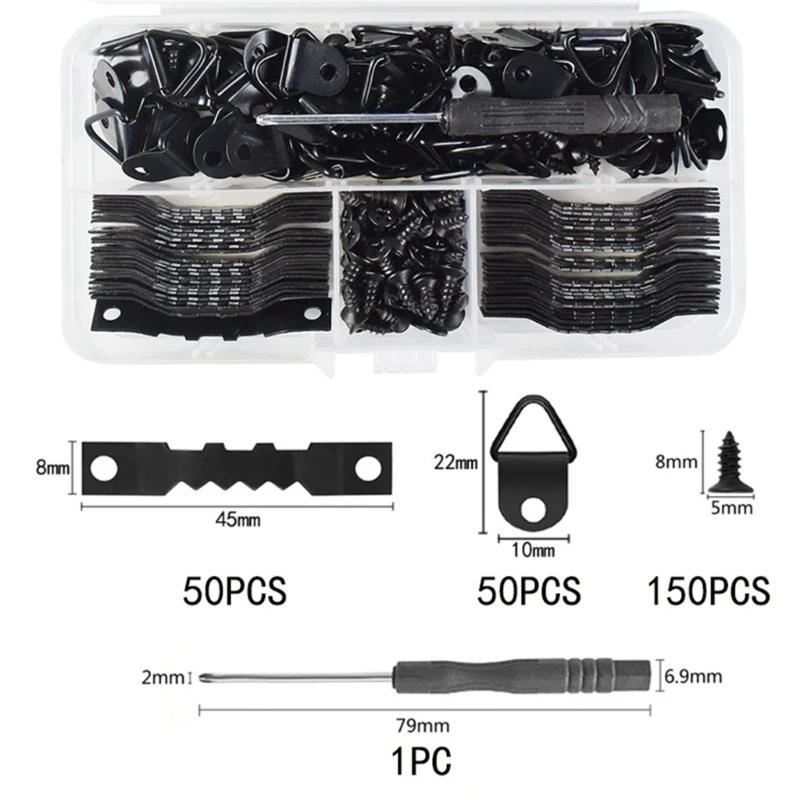 Description Picture 3 of itemPicture Mounting set Pack of 251 Hook with Screwdriver Pictures Frame Pronging Hanger set Simple Install for Project R9UF