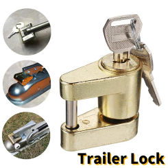 1/4" Anti-Rust Anti-Theft Trailer Hitch Lock Trailer Connector Padlock Hook Deadbolt Lock Hitch Safety Protector