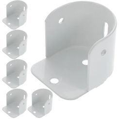 6 Pcs Flange Seat Curtain Rod Rod Bracket Adjustable Shower Curtain Holder Iron Support for