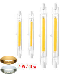 LED R7S 78mm 118mm Dimmable COB LED Lamp Bulb G9 SpotLight Replace Halogen Light Floodlight Glass Tube 15W 30W 50W Energy Saving