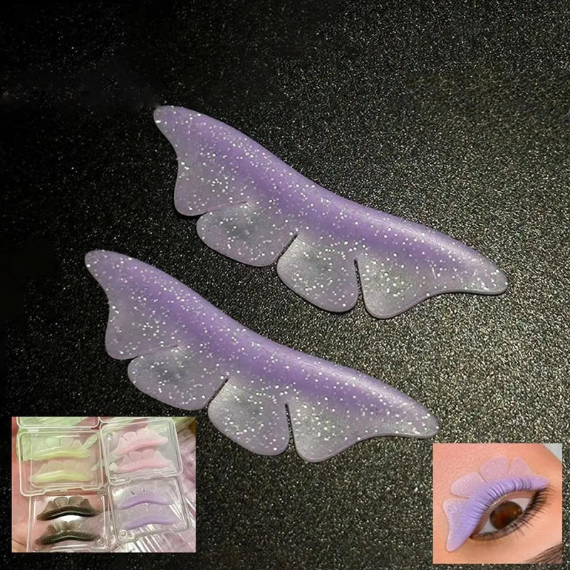 Description Picture 6 of item1Pair Silicone Eyelash Perming Pads Butterfly Shaped Eyelash Extension Lash Lifting Pads Glitter Reusable Eyelash Lifting Shield