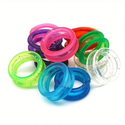 8Pair Finger Ring Scissors Hairdressing Pet Scissors Multi-color Silicone Ring Various Models Scissors Accessories