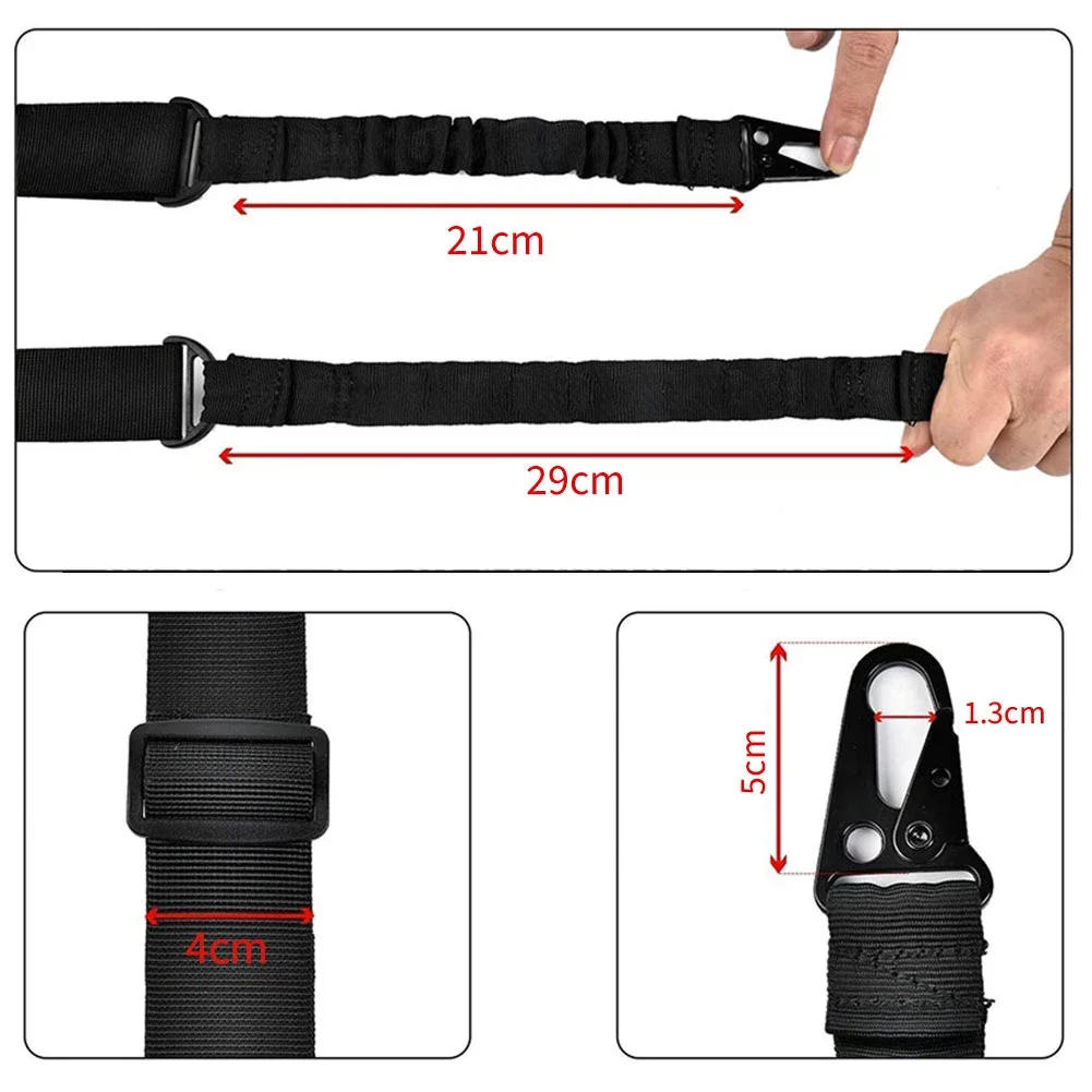 Description Picture 6 of itemOne Single Point Adjustable Bungee for Rifle Gun Sling Strap Hook Safety Belt Wild Survival Training Tactical Hunting Equipment