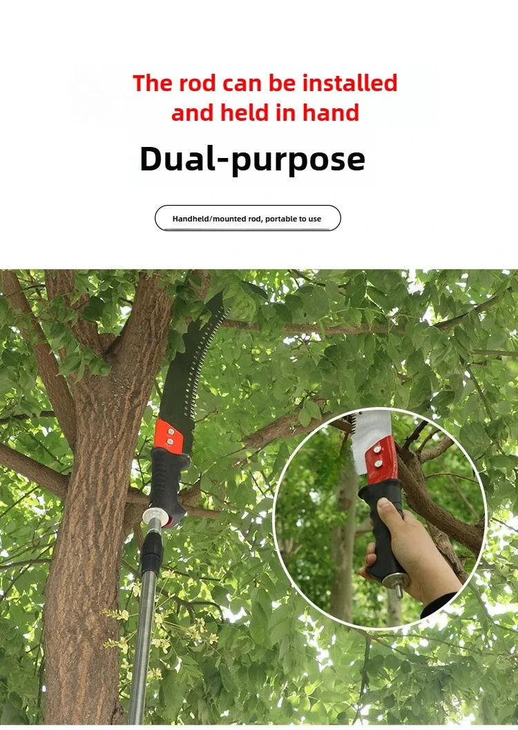 Description Picture 3 of itemHigh Branch Trees Saw Pruning Extension Telescopic Pole Tree Pruning Saw Cutting Stainless Steel Gardening Multi Functional Tool