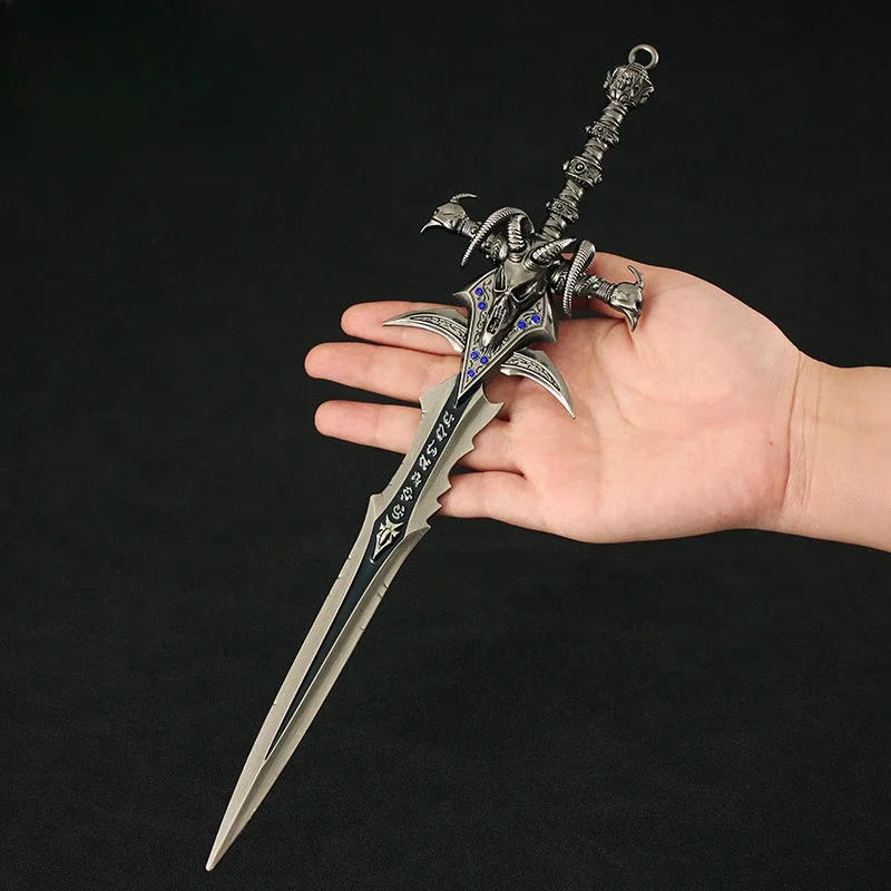 Description Picture 3 of itemSword Alloy Model Metal Ornament with Display Stand 30cm Lich King Weapon Model Large Frostmourne Sheep's Head