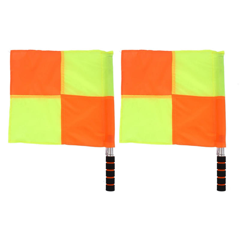 Description Picture 3 of item2PCS Football Training Flags Referee Linesman Flag with Storage Bag for Sports Match Soccer Football Hockey Training