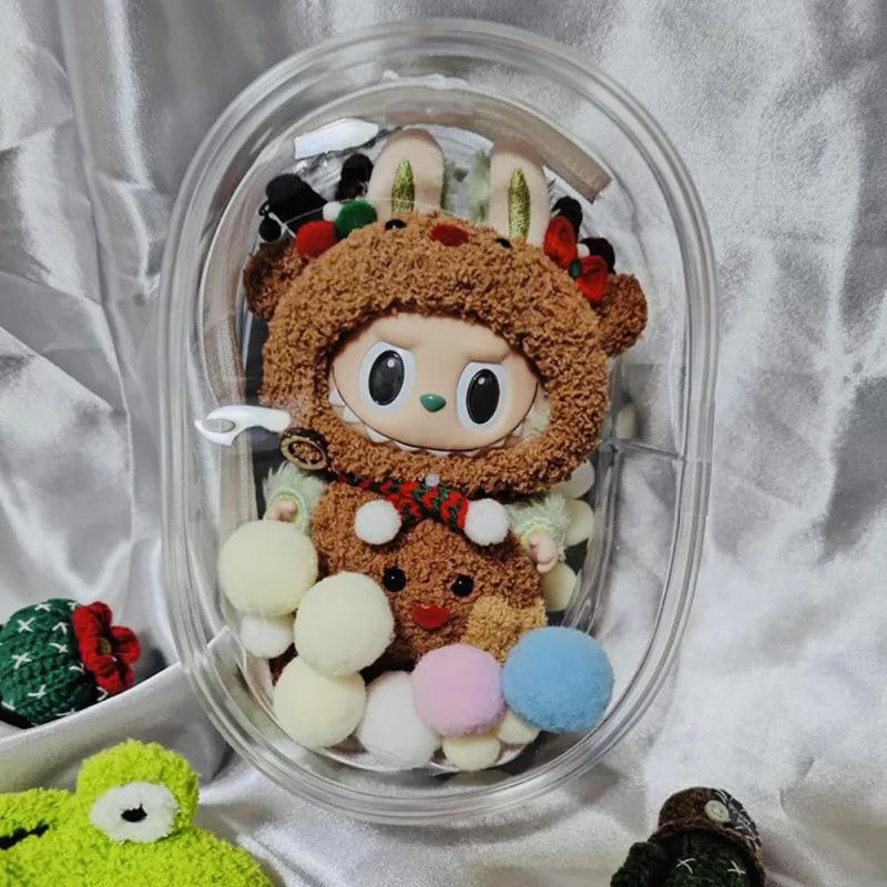 Description Picture 6 of item17.2*11.5*6.5cm Mystery Box Storage Case Anime Ornaments Mystery Box Organizer Box Square Plush Dolls Display Bag