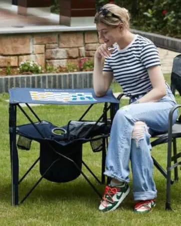 Description Picture 6 of itemCamping Table, Fold up Lightweight, 4-6 Person Portable Roll up Aluminum Table with Carry Bag for Outdoor, White