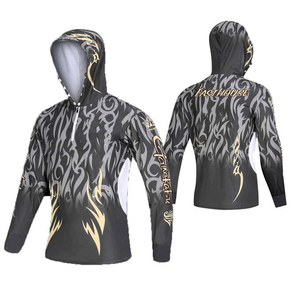 Description Picture 6 of itemFishing Hooded Quick Drying Sun Protection Fishing Shirts Clothing  Anti-UV Lightweight Fishing Jerseys Hoodies For Men