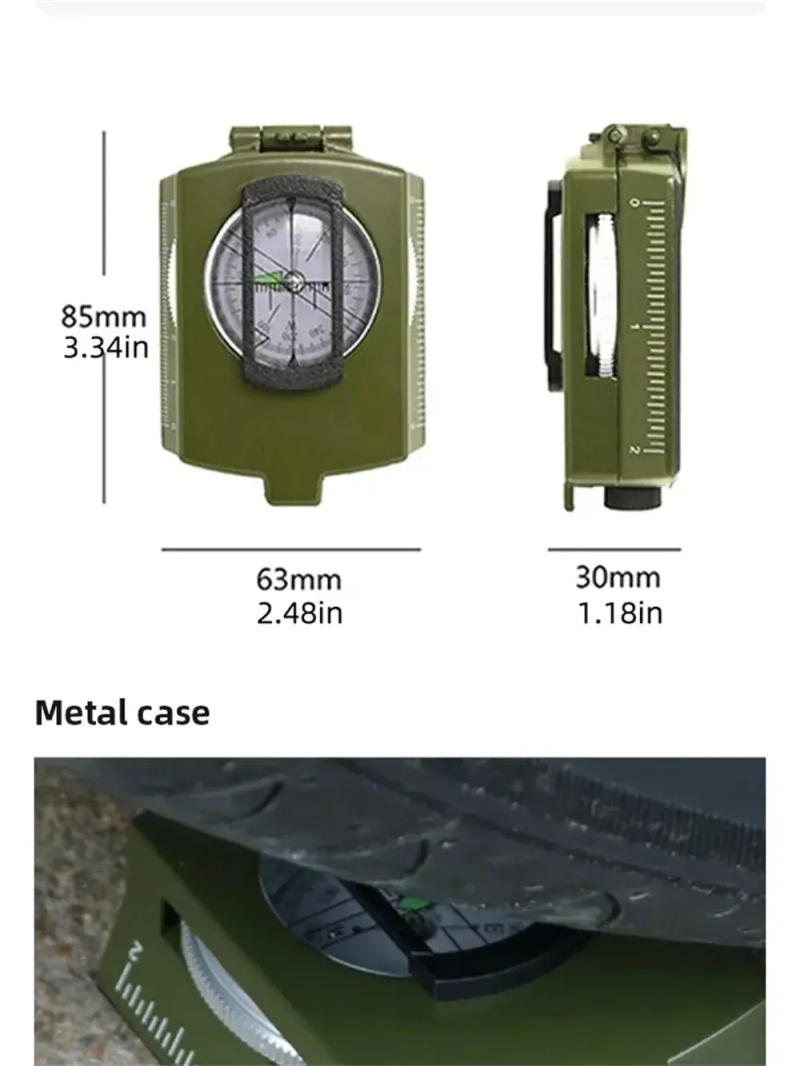 Description Picture 5 of itemCompass Waterproof High Precision Compass Outdoor Gadget Sports Hiking Mountaineering Professional Metal Sight