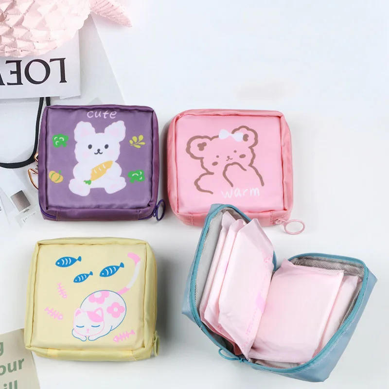 Description Picture 2 of item1PC Portable Physiological Period and Monthly Affairs Cotton Pad Storage Bag, Aunt Towel Bag, Ins Hygiene Aunt Towel Storage Bag