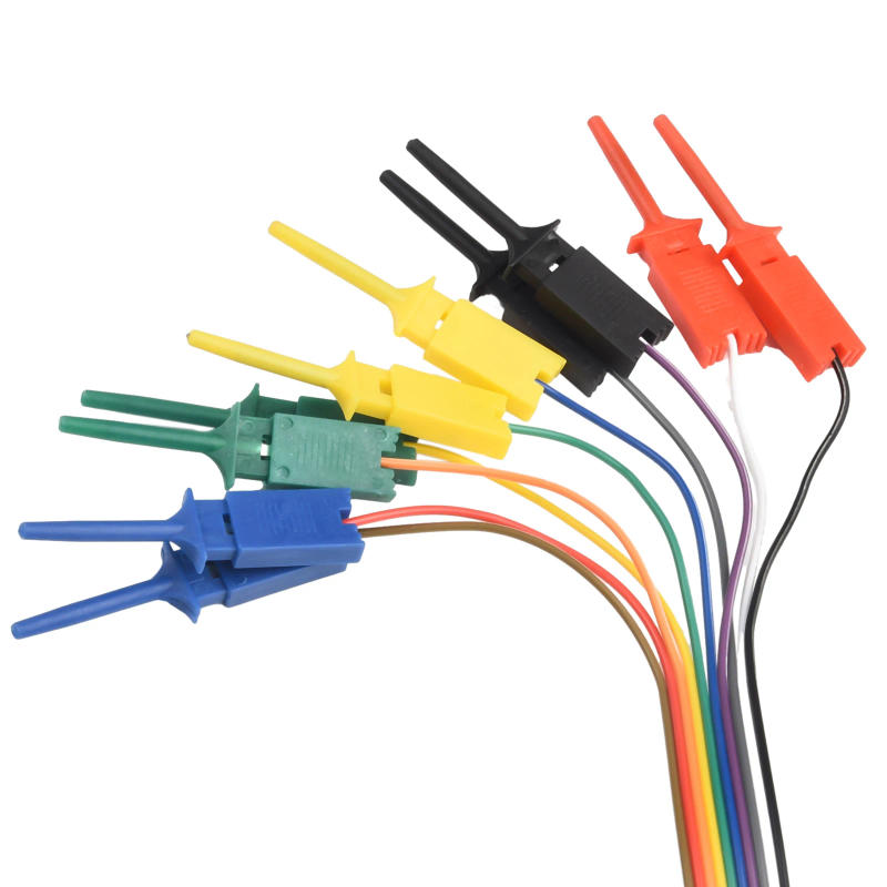 Description Picture 5 of item1Pc 20cm length 10Pin Logic Analyzer Cable Test Lead Hook Cable Clamp 5 Color Probe Testing Electrical Equipment High Efficiency
