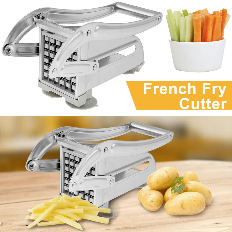 Description Picture 2 of itemFrench Fry Cutter Stainless Steel Potato Slicer Manual Vegetable Cutter Potato Chips Maker French Fries Cutter Kitchen Tools