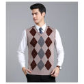 Autumn Middle-aged and Elderly Men's Slim Fit Sleeveless Sweater Vest