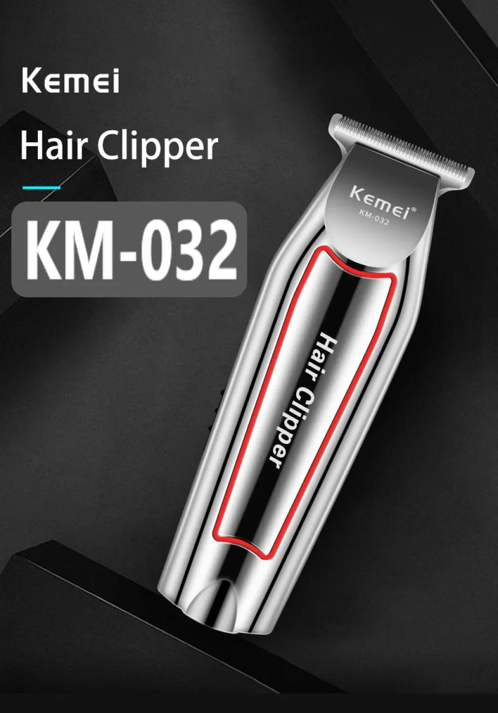 Description Picture 2 of itemKemei Professional Hair Trimmer Electric Beard Trimmer For Men Hair Clipper Hair Cutter Machine Haircut Grooming Kit KM-032