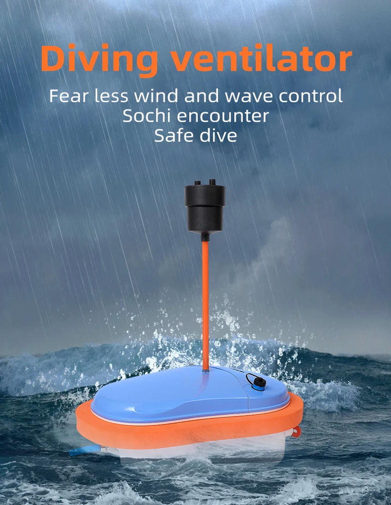 Description Picture 2 of itemTUXING Scuba Diving Ventilator Diving Portable Snorkel Equipment Device Underwater Portable Plane Replace Battery 7M 50Min