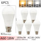 6pcs 18W B22