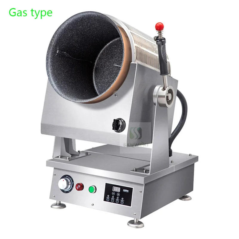 Description Picture 6 of itemIntelligent Cooking Robot Fried Rice Dishes Machine Gas or Electric Stir Cooker Commercial Automatic Drum Cooking Machine