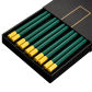 5 Pairs Green Gold