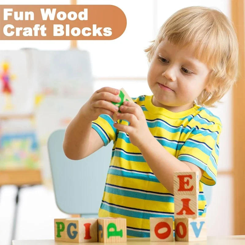 Description Picture 6 of item50pcs 15mm Unfinished Wooden Cubes, Natural Wood Cube Blocks Square Slices Cutouts for Arts, Crafts, and DIY Projects