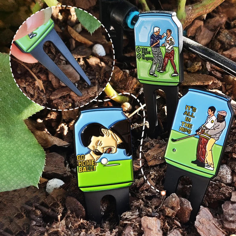 Description Picture 3 of itemGolf Divot Tool Golf Greens Fork Position Marker Outdoor Sports Golf Supplies Metal Durable Painted Ball Gift Golf Accessories