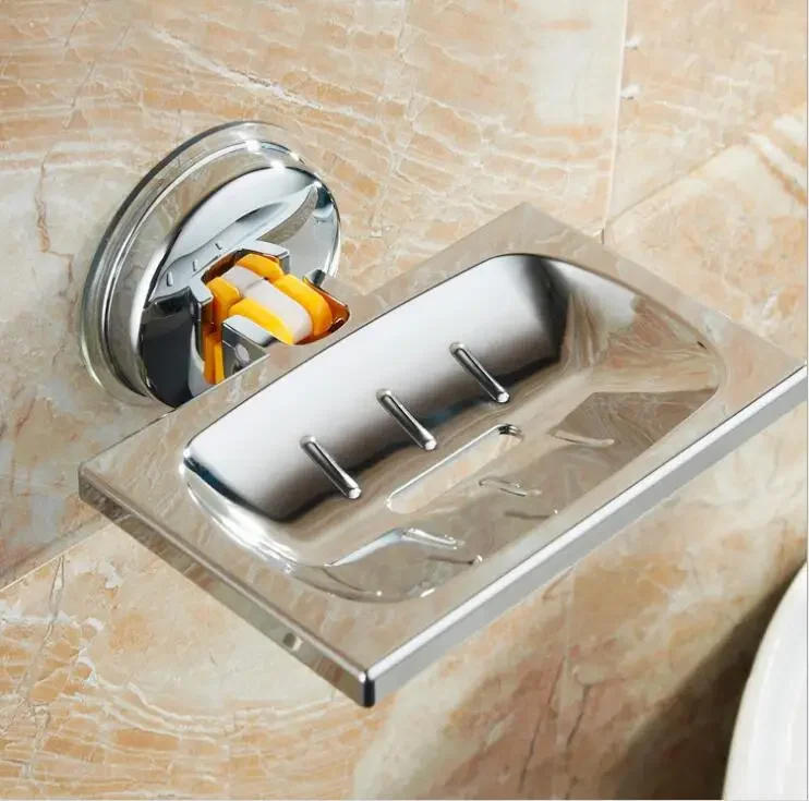 Description Picture 4 of itemSuction Cup-type Soap Stand Dish Tray Holder Storage Soap Box Plate Box Container for Bath Shower Plate Bathroom Storage Plate