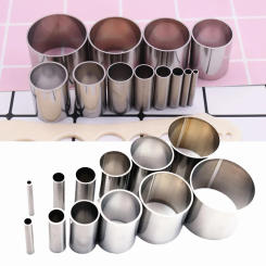 12Pcs /Set Hole Hollow Punch Cutter Set With Storage Case Silver Stainless Steel Cutter Molds Circle Clay Cutters DIY  Moulds