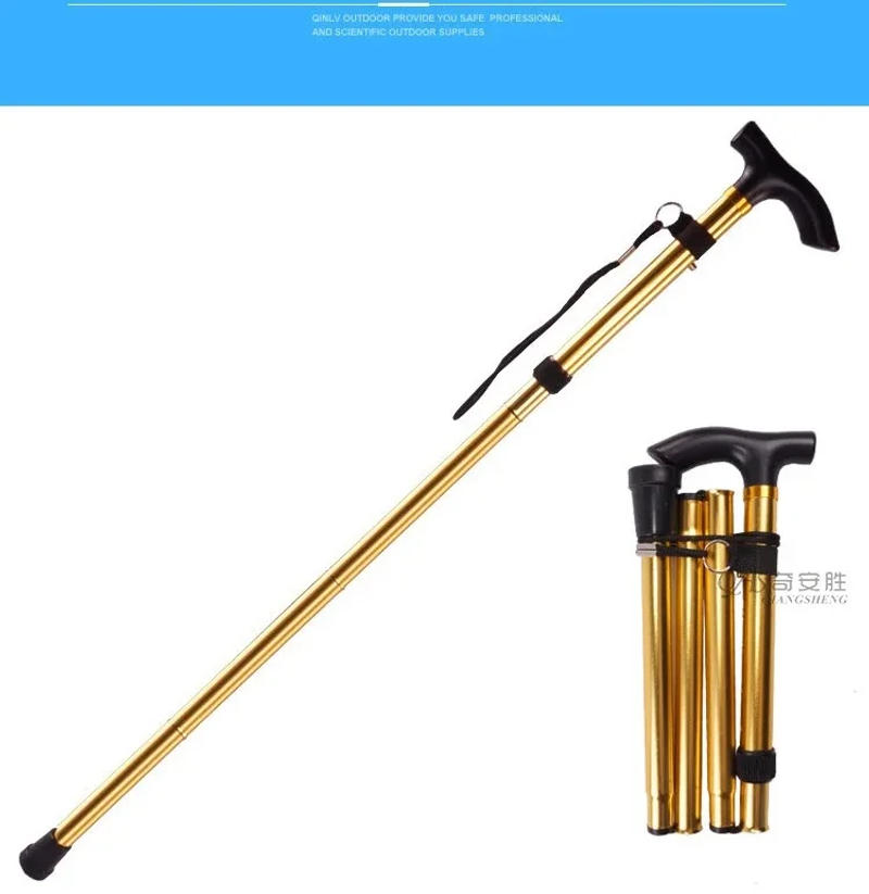 Description Picture 6 of itemFoldable Walking Stick Lightweight 4-Section Hiking Crutches Non-Slip Telescopic Aluminum Baton For Trekking Hiking Travel