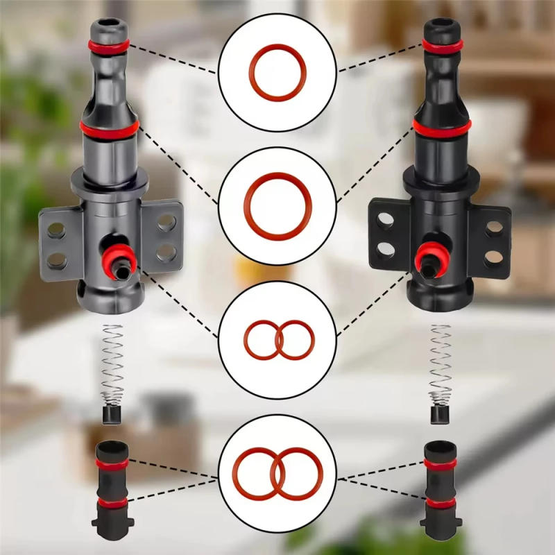 Description Picture 4 of item1/2/3/5set O-Ring Seal Kit Silicone Gasket For Food Grade Coffee Machine Brewing Group Spout Connector Maintenance Accessories