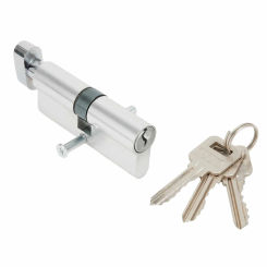 Accessories Lock Cylinder Anti Pick Cylinder Euro Multi-way Lock Thumb Turn Aluminum Silver With Screw High Quality