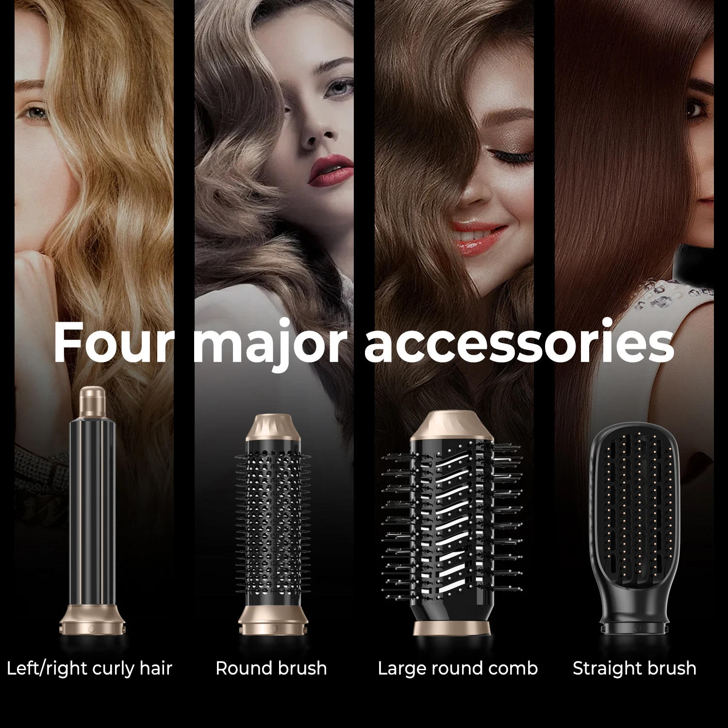 Description Picture 6 of itemProfessional Hair Dryer Brush High Speed Brushless Blow Dryer 6 in 1 Hair Styler Air Styling Curling Iron Negative Ions