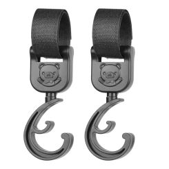 2 PCS Cartoon Stroller Accessories Degree Large Hook Umbrella Car Hook and Loop Stroller Hook