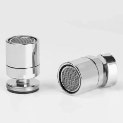Faucet Aerator Water Faucet Aerator Saving Water Tap Bathroom Supplies 360-Degree Rotate Brass Chrome Silver Water Faucet Parts