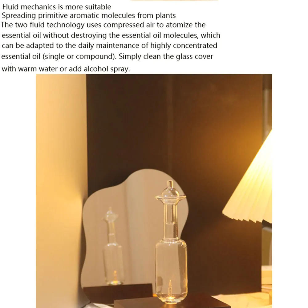 Description Picture 6 of itemGlass Bottle Essential Oil Diffuser USB Waterless Home Air Aroma Diffuser 2600mAh Battery Spray Fragrance Machine For Office