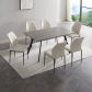 Grey  6 White Chairs