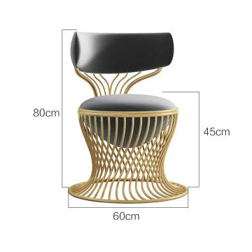 Nordic Living Room Furniture Chairs Minimalist Mermaid Makeup Dressing Chair Backrest House Manicure Chair Bedroom Mackup Chair