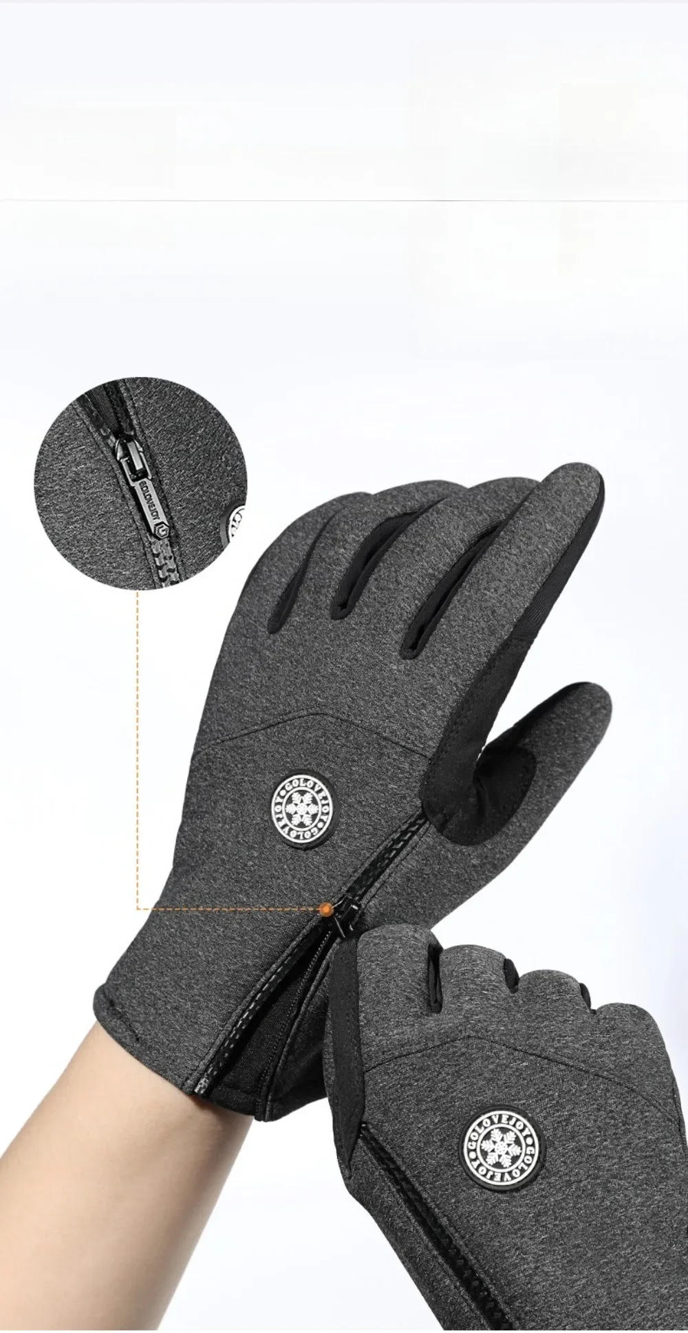 Description Picture 6 of itemWinter Outdoor Cycling Men's Gloves Touchscreen Windproof Sports Fishing Driving Motorcycle Ski Non-slip Waterproof Warm Gloves