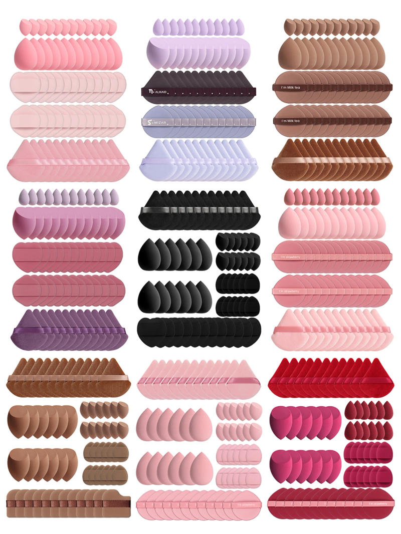 Description Picture 2 of item10/20/40/60Pcs Makeup Sponge, Multi-Functional Makeup Tool, Becomes Larger When Exposed to Water, Suitable for All Skin Types