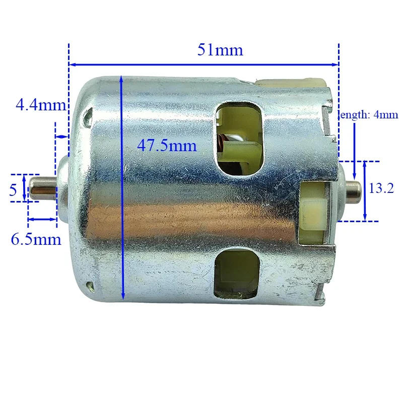 Description Picture 2 of itemSmall RS-855 Electric Motor DC Motor12V 14.4V 18V 26000RPM 48mm Ball Bearing High Speed DIY Tools RC Models Industrial Equipment