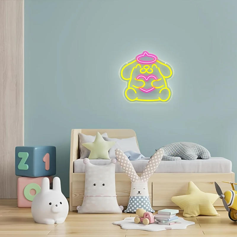 Description Picture 5 of itemSanrio Pudding Dog Neon Sign Dimmable USB Powered Japanese Kawaii Anime Neon Sign  Room Decor Lights Cute Cartoon Neon Light