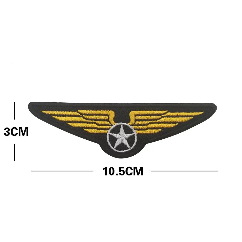 Description Picture 4 of itemPilot Aviation Patches Double Headed Eagle Morale Badge Armband Military Top Gun Embroidery Hook&loop Patch For Backpack Sticker
