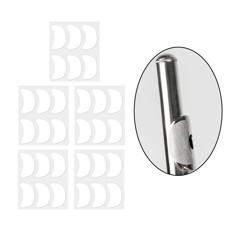 Description Picture 3 of item5x Flute Lip Pads Flute Lip Plate Covers Flute Mouthpiece Protection Flute Tooth Pad Patches Pads Wind & Woodwind Parts