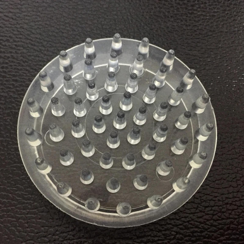 Description Picture 6 of item8pcs Round Furniture Spiked Caster Cup Home Transparent Leg Pad Portable Carpet Protector Living Room Easy Install Anti Slip