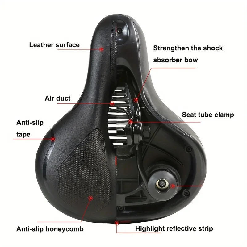 Description Picture 5 of itemLightweight Hollow Breathable Bicycle Saddle for Men Women Comfortable MTB Road Bike Seat with Gel Padding