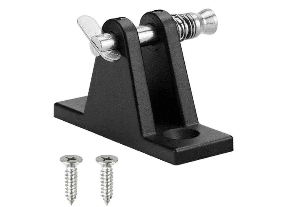 Description Picture 2 of itemNylon Deck Hinge Mount with Quick Release Pin Bracket Kayak Canoe Dinghy Bimini Top Fitting Boat Cover Bimini Sprayhood Canopy